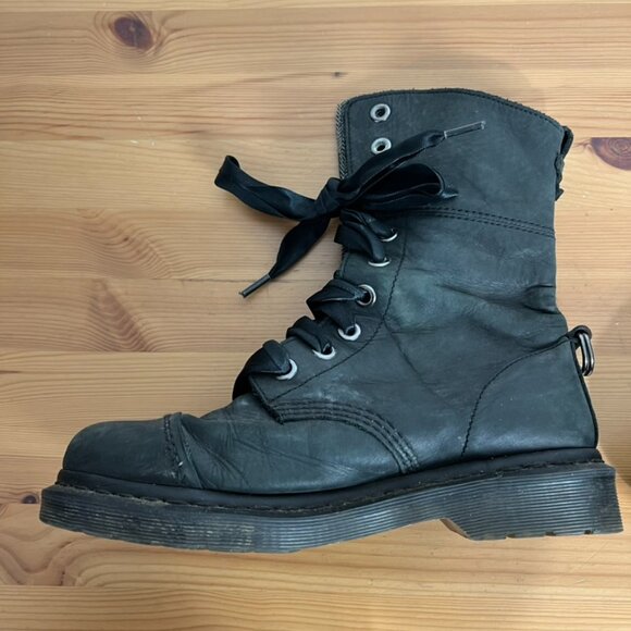 Dr. Martins Boots The Original Ribbon Lace Up Herringbone Lined Size 9 US 41 EU - Picture 5 of 15